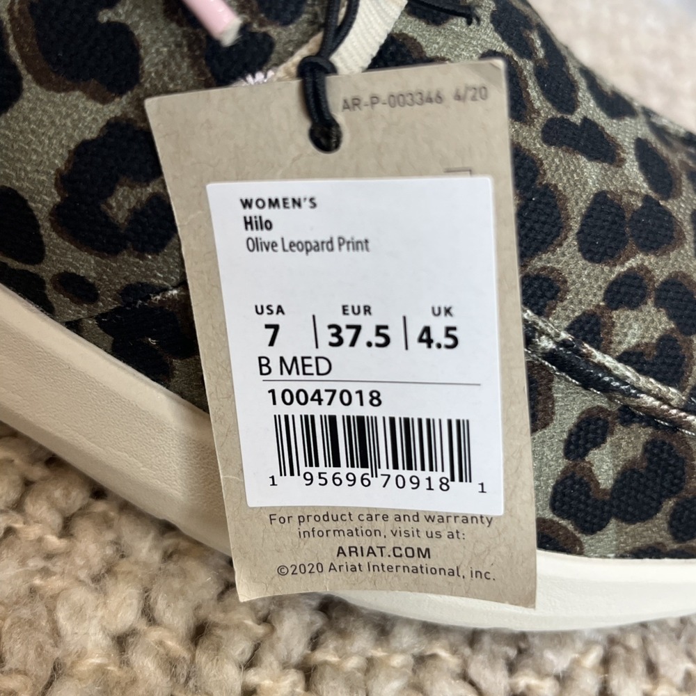 NWT Ariat Women's Hilo Olive Leopard Print Slip On Loafer Shoes Size 7 NEW - Picture 9 of 10